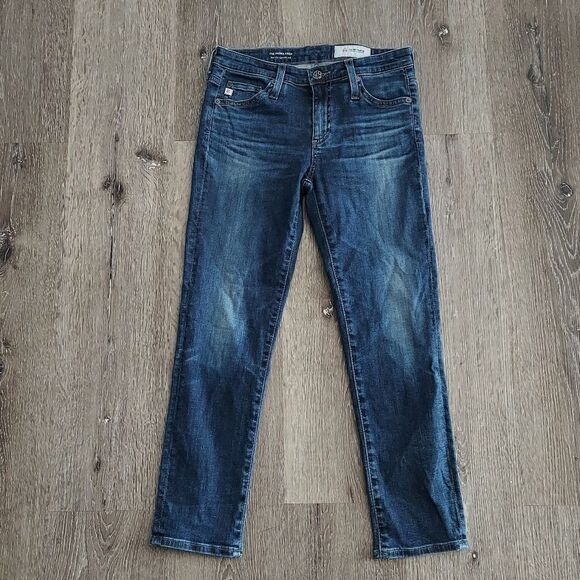 AG Adriano Goldschmied Jeans Sz 25R Prima Mid Rise Cigarette Crop Skinny Denim - Picture 2 of 7